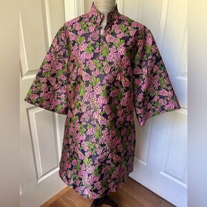 NWT Caryn Lawn Keri Jacquard Purple Peony Dress